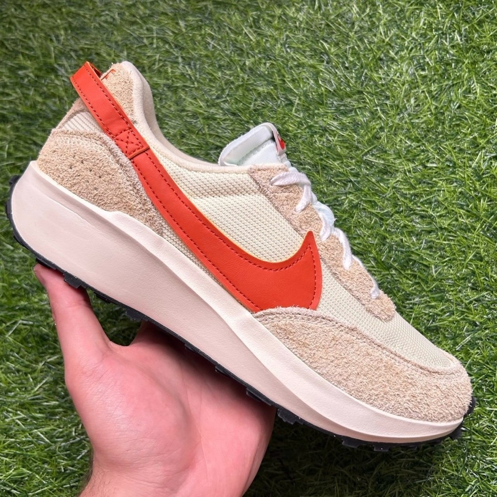Nike Women's Beige and Orange Sneakers